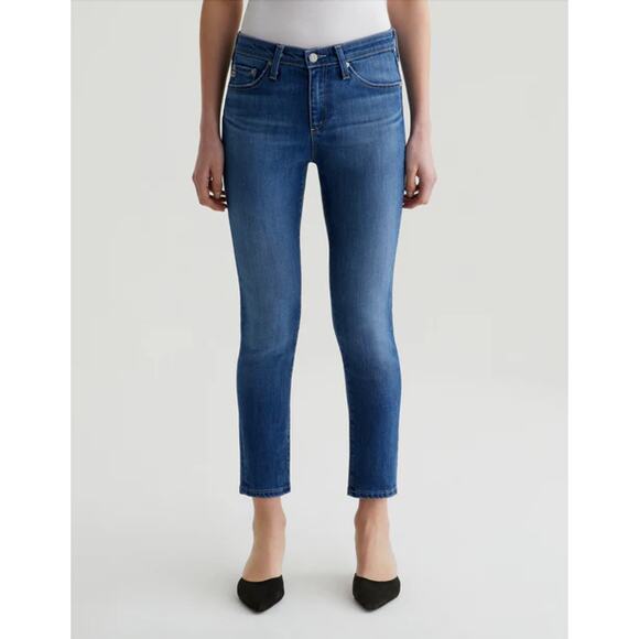 AG-ED Adriano Medium Light Wash Prima Crop Cigarette Leg Jeans 30 - Picture 4 of 16